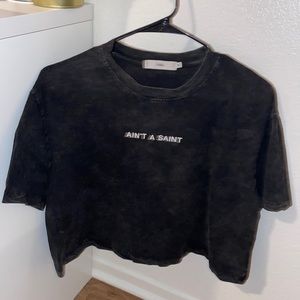 Black Cropped Tee